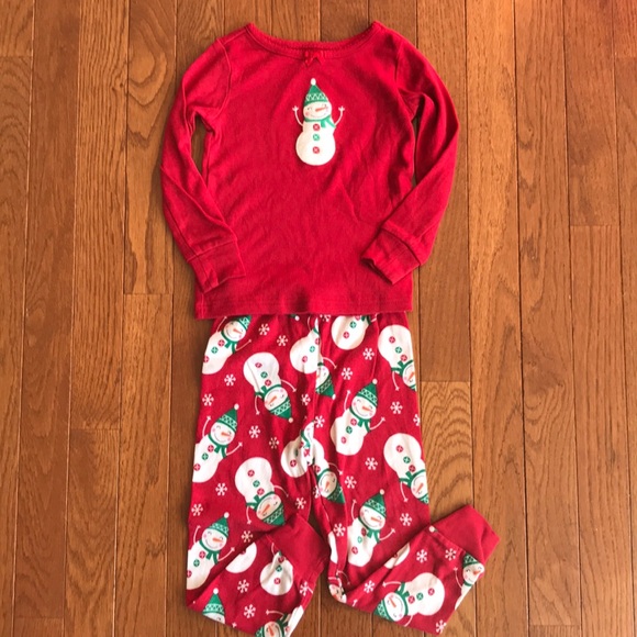 ⛄️ Gymboree Snowman Pajamas Size 3 ⛄️ - Picture 1 of 7